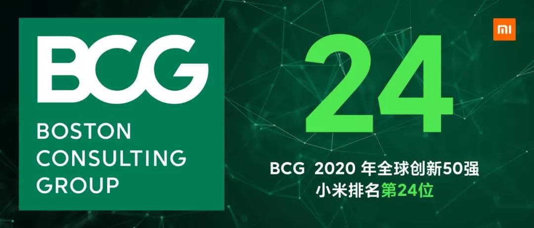 BCG 2020年全球創(chuàng)新50強 小米入選